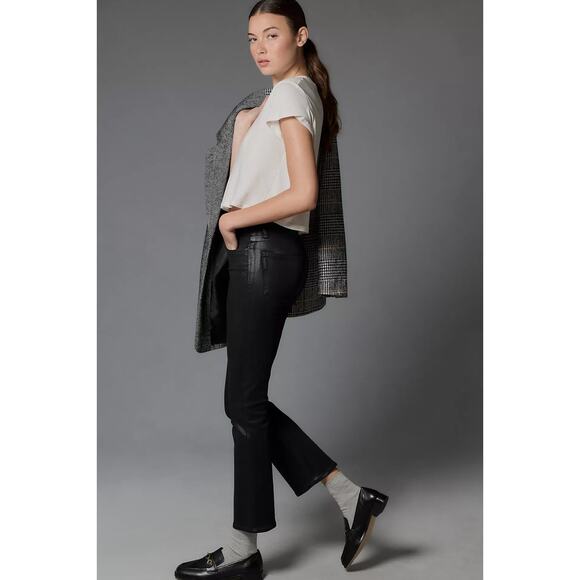 NWT PAIGE Claudine High-Rise Kick-Flare Black Jeans - 24 waist - Picture 3 of 5